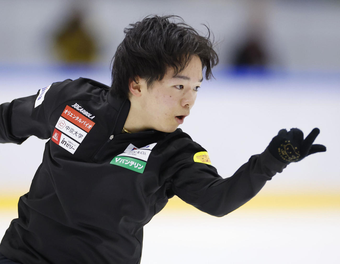 全日本フィギュア合宿に参加し、演技する鍵山優真（撮影・藤尾明華）