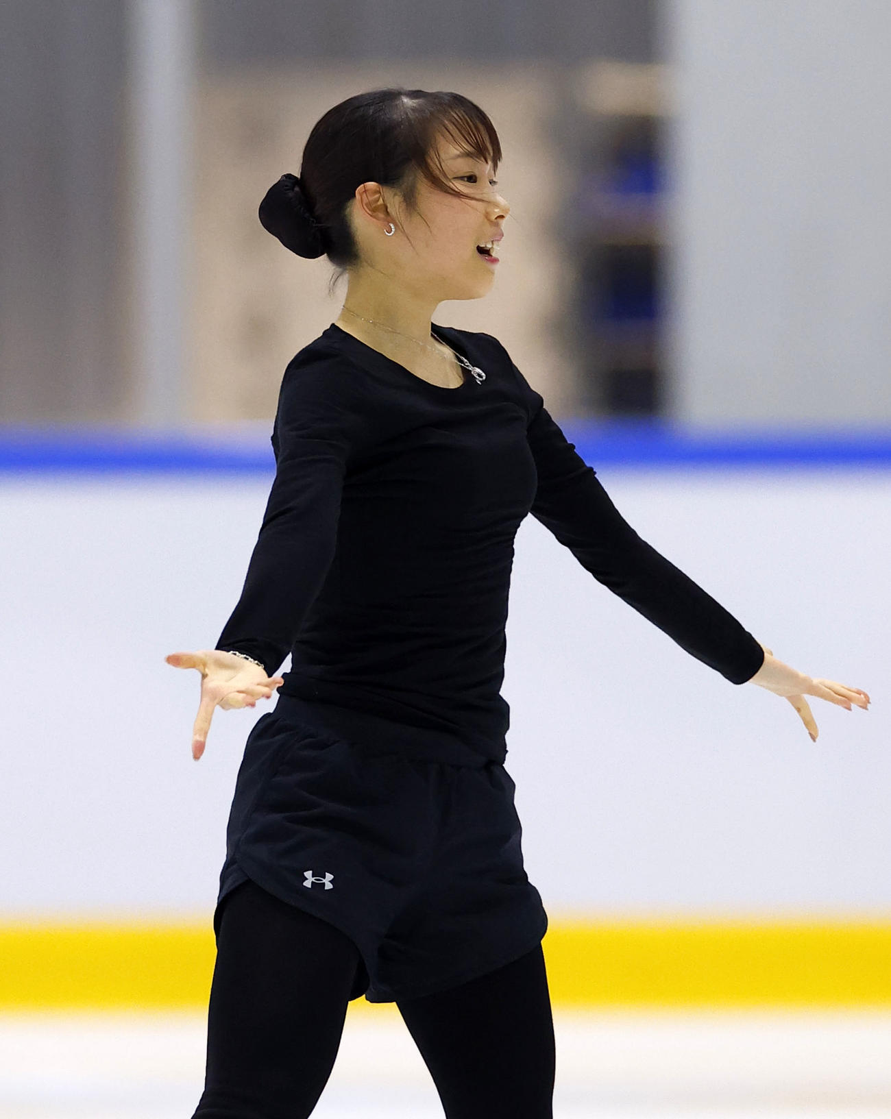 全日本フィギュア合宿に参加し、演技する三原舞依（撮影・藤尾明華）