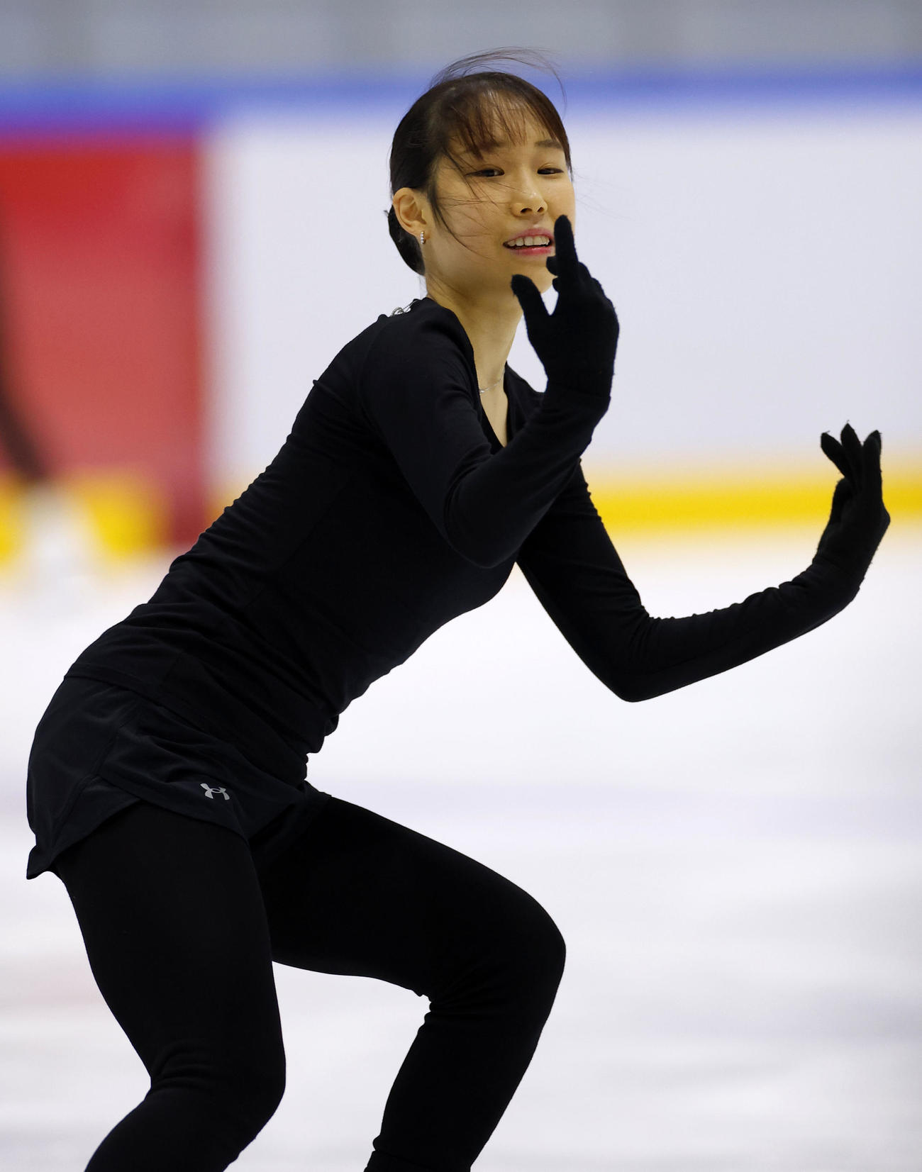 全日本フィギュア合宿に参加し、演技する三原舞依（撮影・藤尾明華）