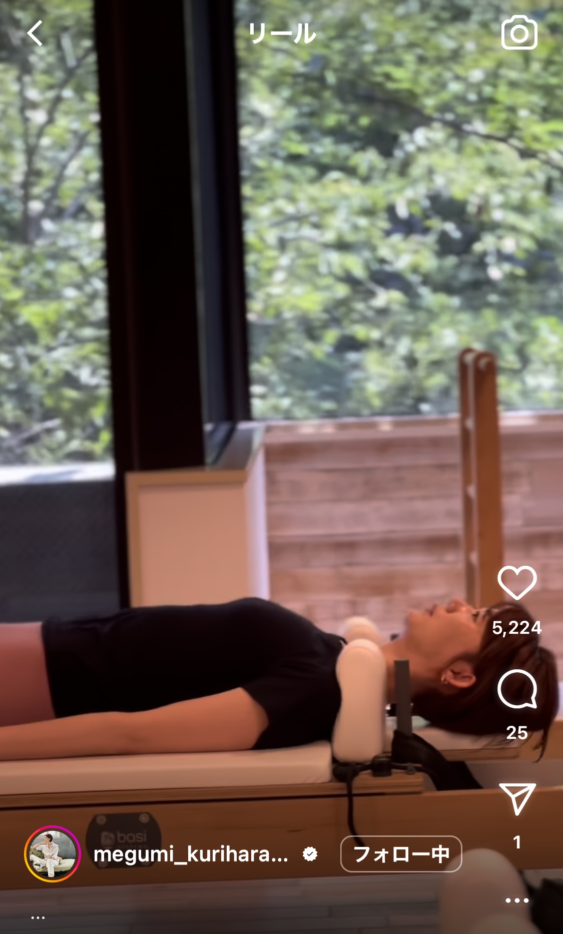 栗原恵インスタグラムから