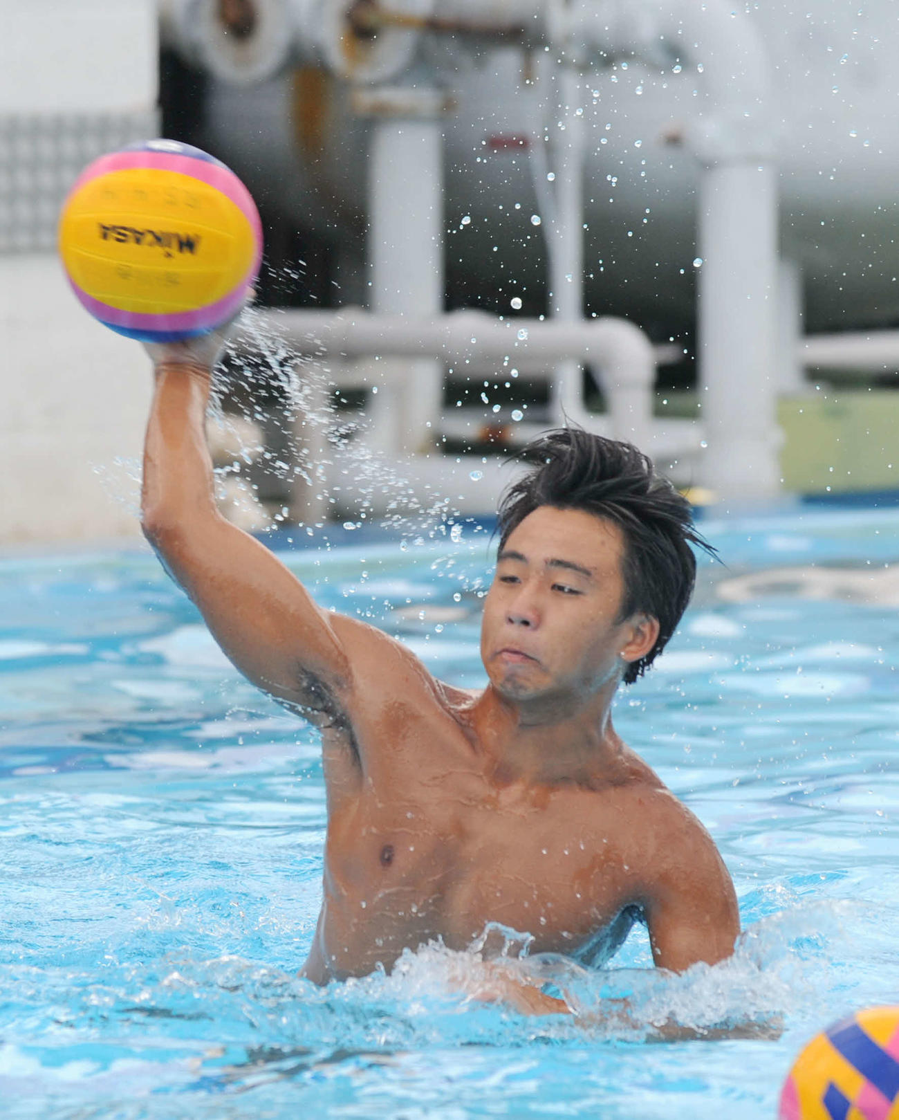 シュート練習に励む掛川西FP大津