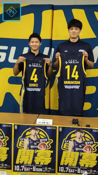 ともに新入団会見に臨んだ四家（左）と村岸（右）（撮影・沢田啓太郎）