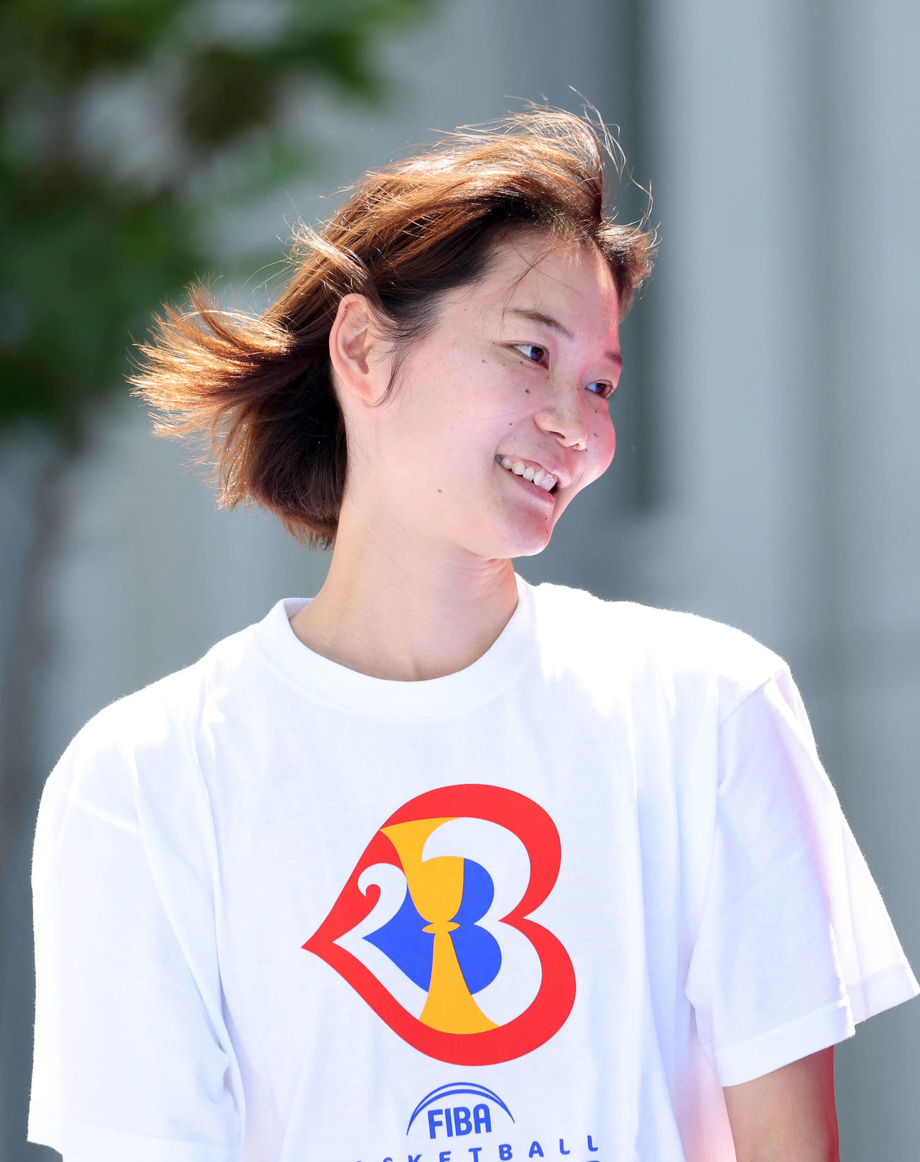 バスケW杯1カ月前イベントに参加した東京ダイムの藤岡（撮影・鈴木正人）