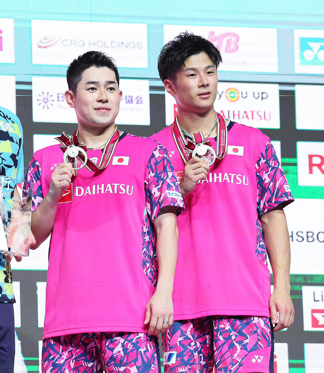 準優勝の保木（左）、小林組（撮影・足立雅史）