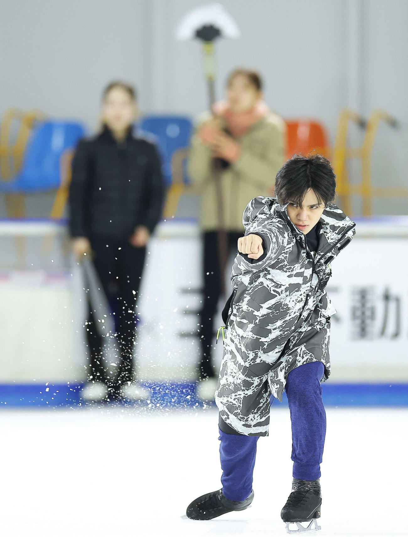 「ワンピース・オン・アイス」のリハーサルに臨む宇野昌磨（撮影・河田真司）