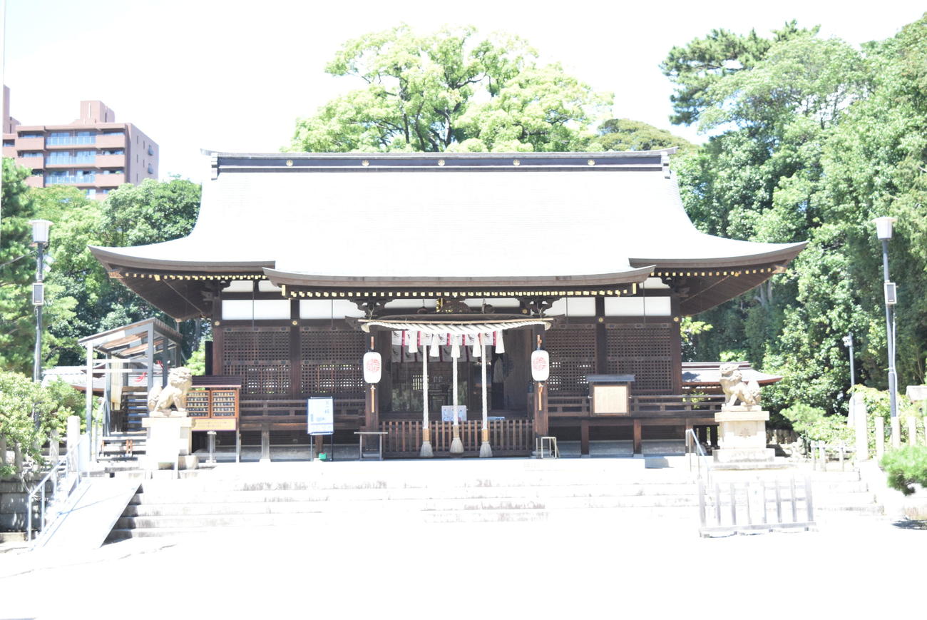 羽生結弦さんファンの「聖地」となっている神戸市東灘区の弓弦羽（ゆづるは）神社（撮影・阪口孝志）