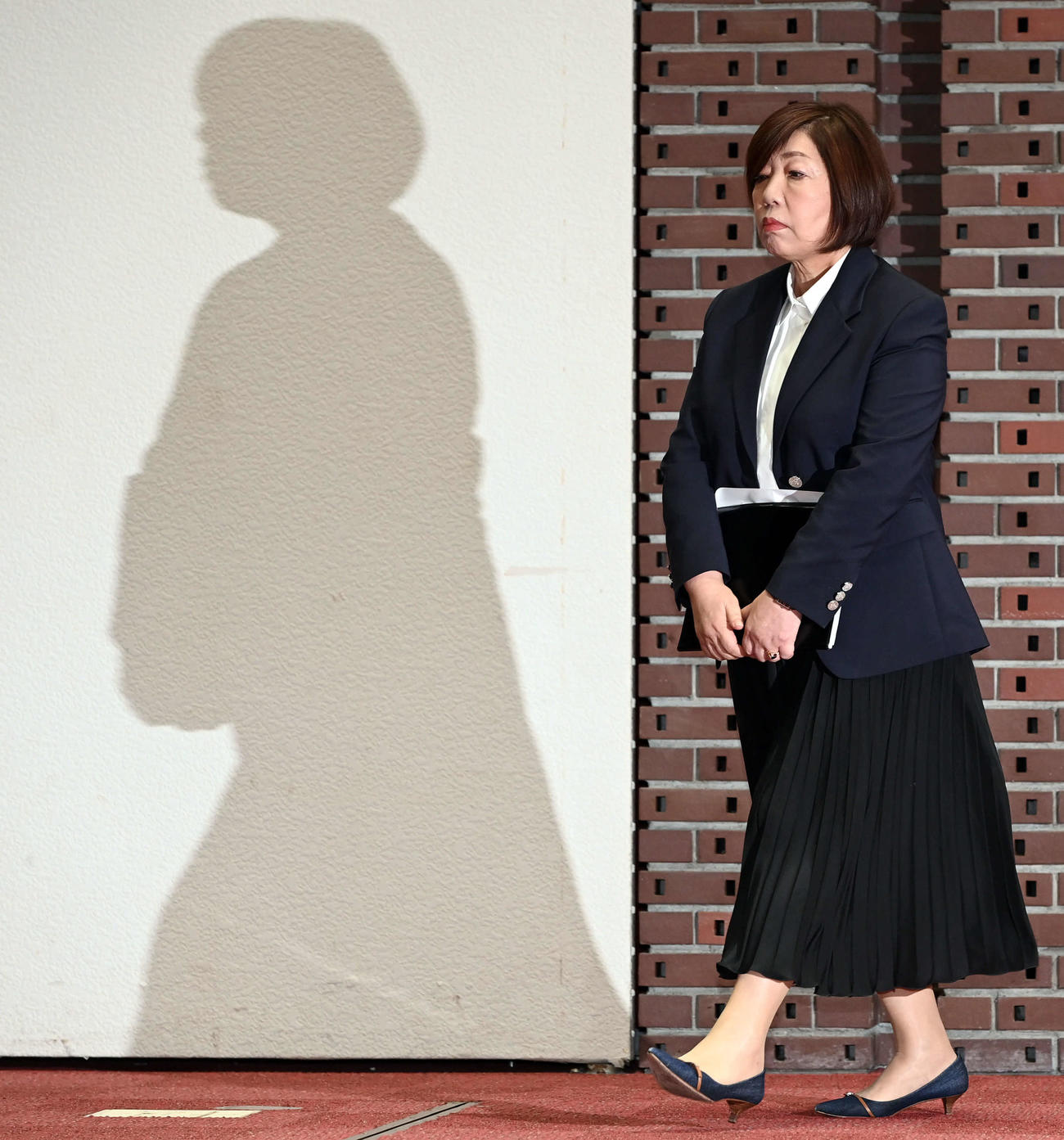 アメリカンフットボール部の一連の事件について会見を行った日大・林真理子理事長（撮影・たえ見朱実）