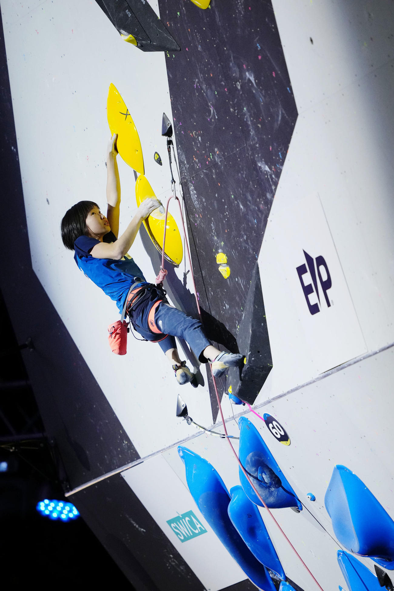 女子複合決勝　リードの森秋彩（共同）