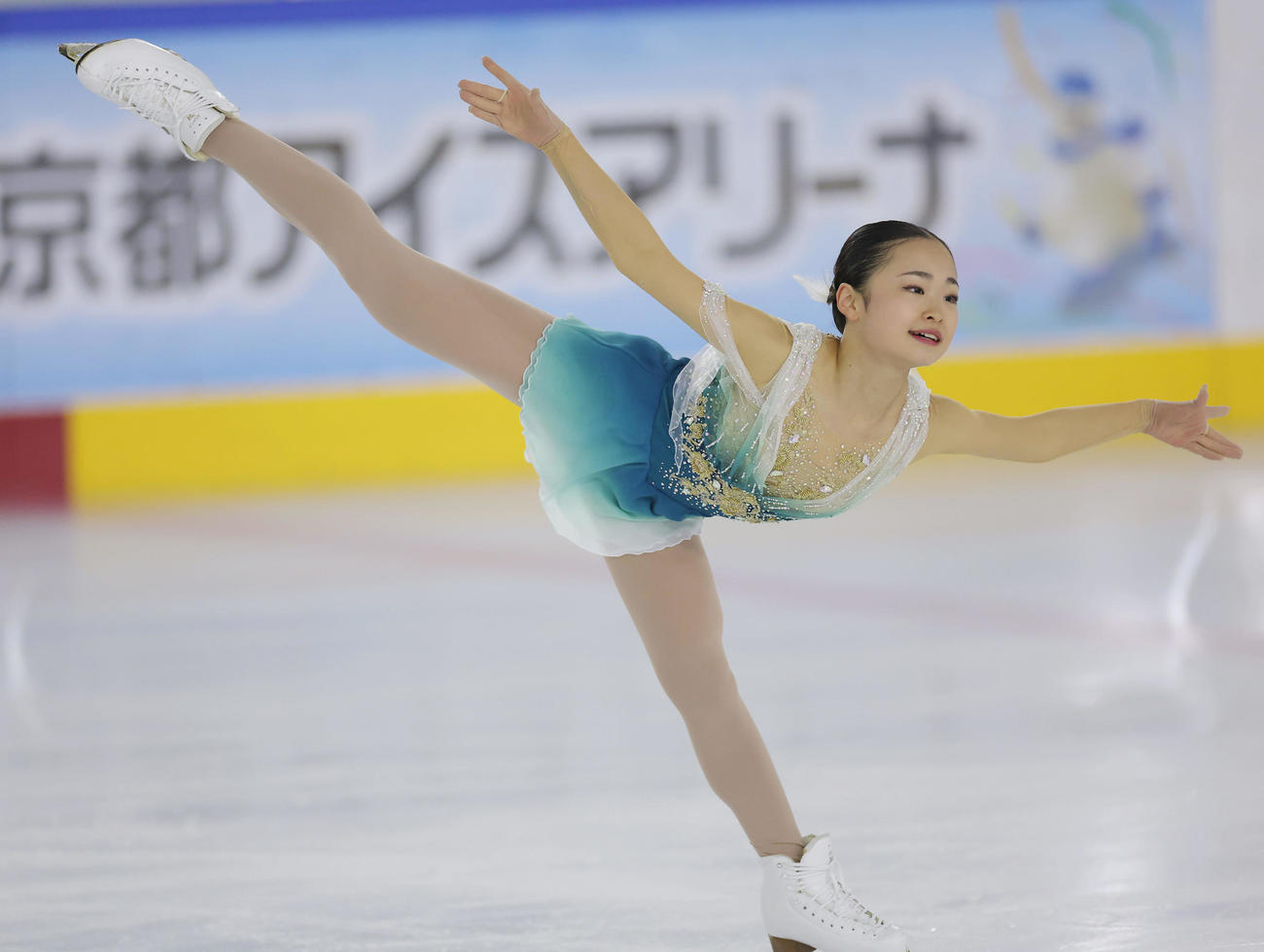 ジュニア選手権女子フリー　ジュニア女子フリーで演技する島田（撮影・前田充）