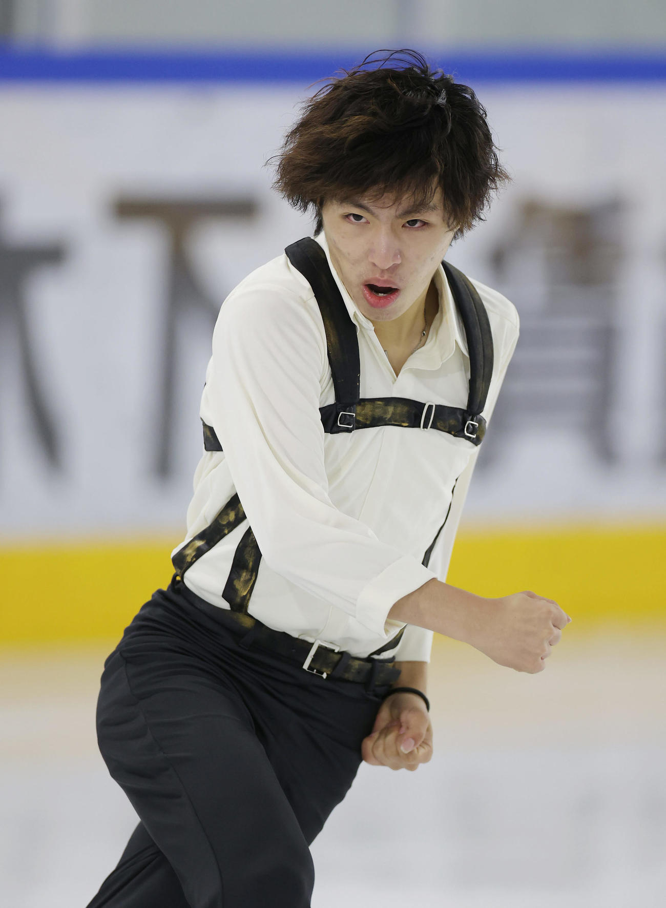 選手権男子フリー　男子フリーで演技する三浦（撮影・前田充）