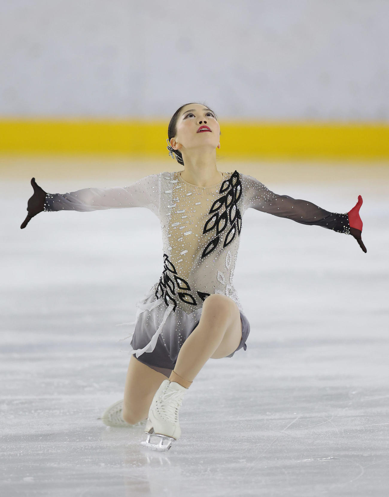 選手権女子フリー　女子フリーで演技する吉田（撮影・前田充）