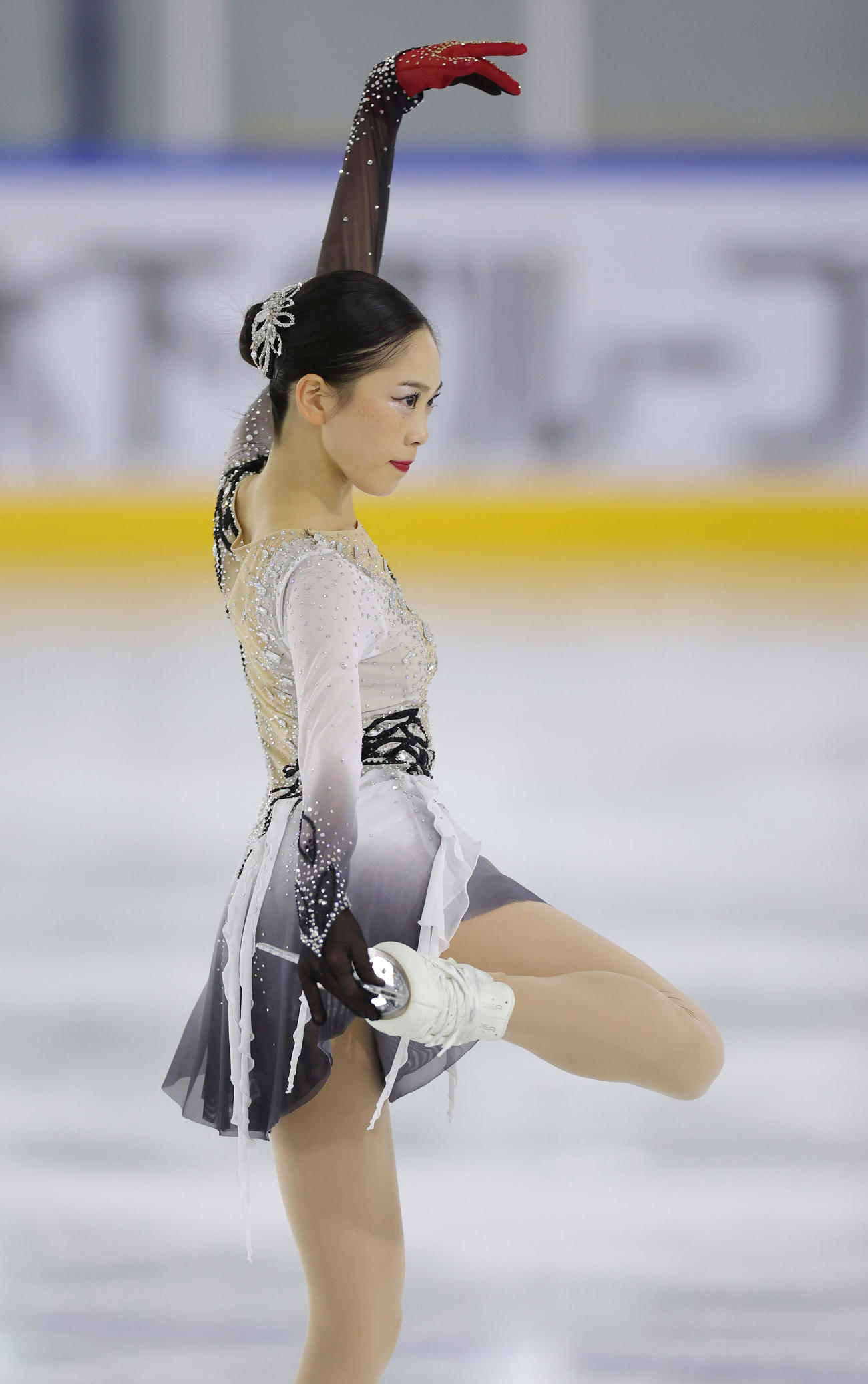 選手権女子フリー　女子フリーで演技する吉田（撮影・前田充）