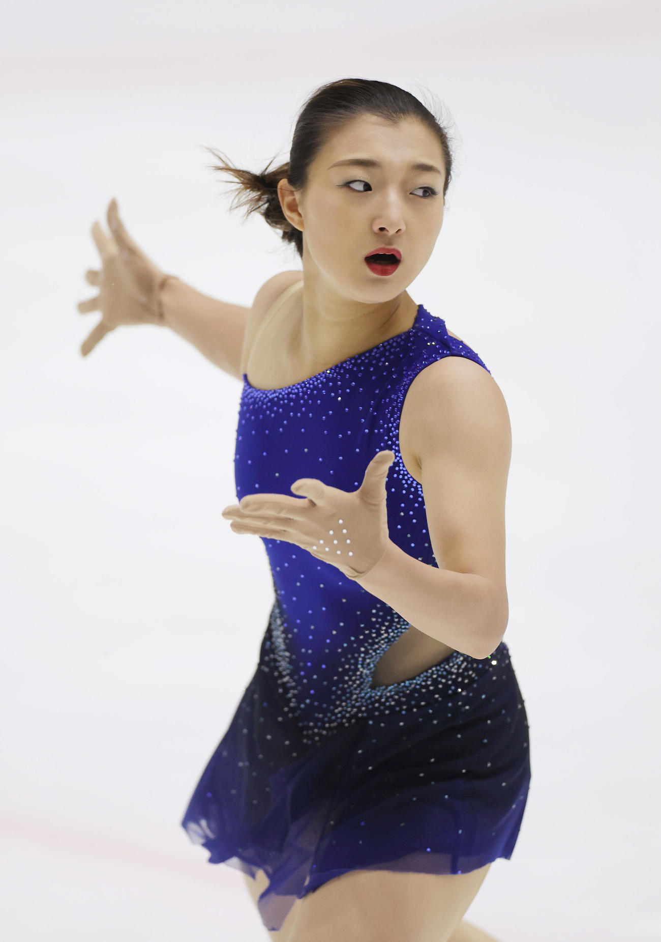 女子フリーで演技する坂本（撮影・前田充）