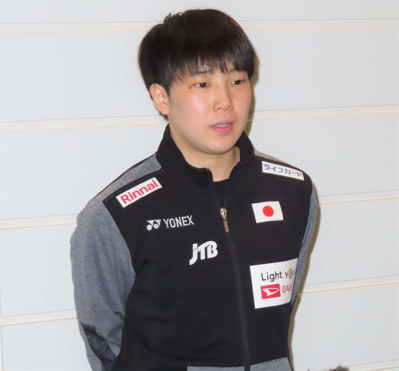 世界選手権に向けて意気込んだ山口（撮影・村山玄）