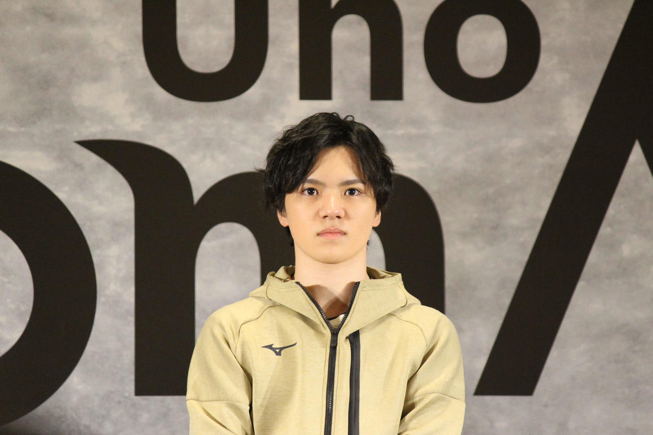 トークイベント真剣な表情を見せる宇野昌磨（撮影・勝部晃多）