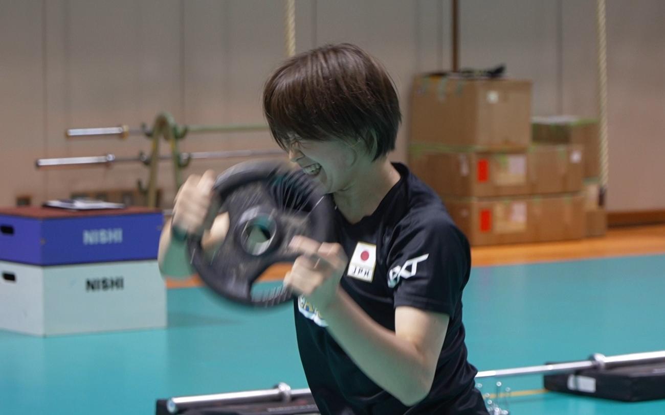トレーニングに励む松井コピーライトJVA