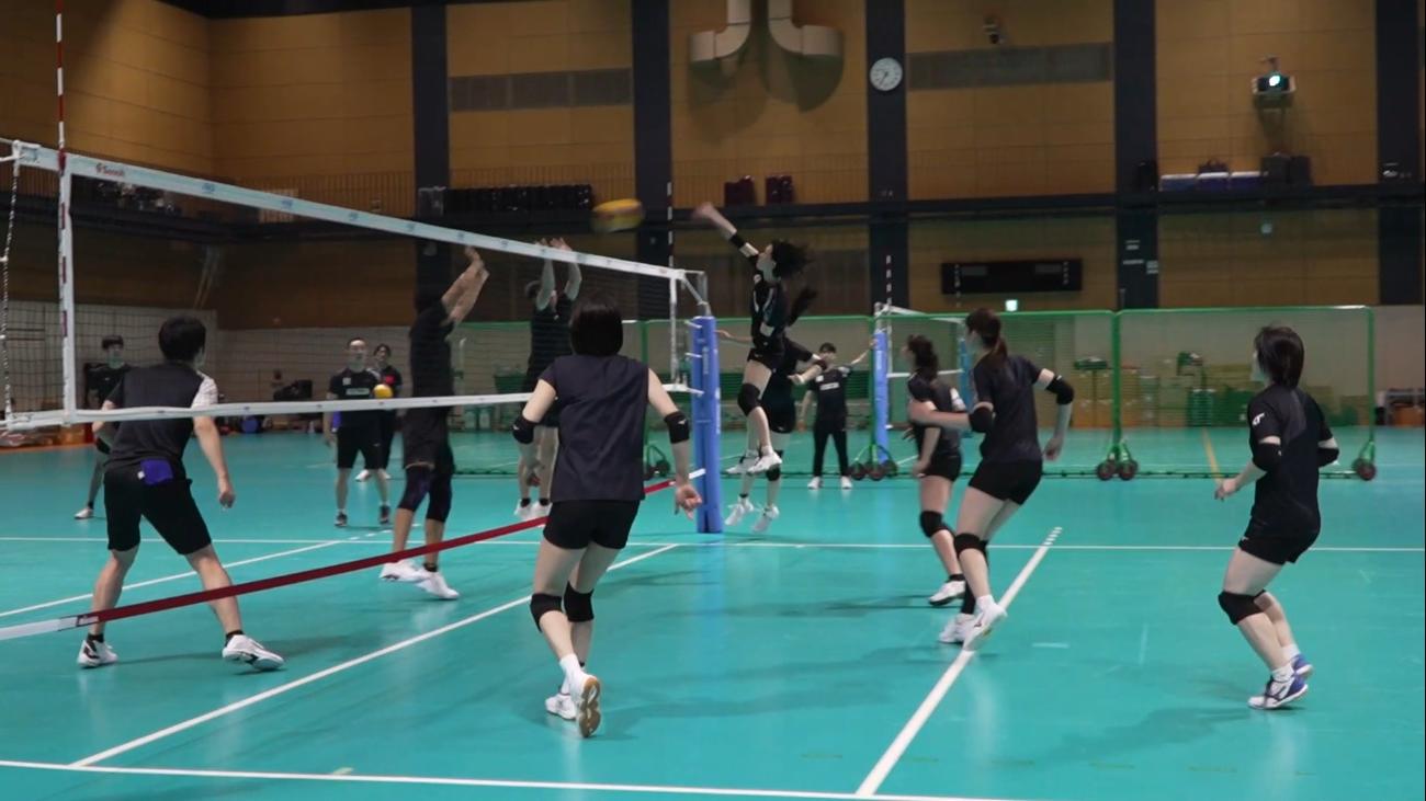 練習する選手たち(C)JVA