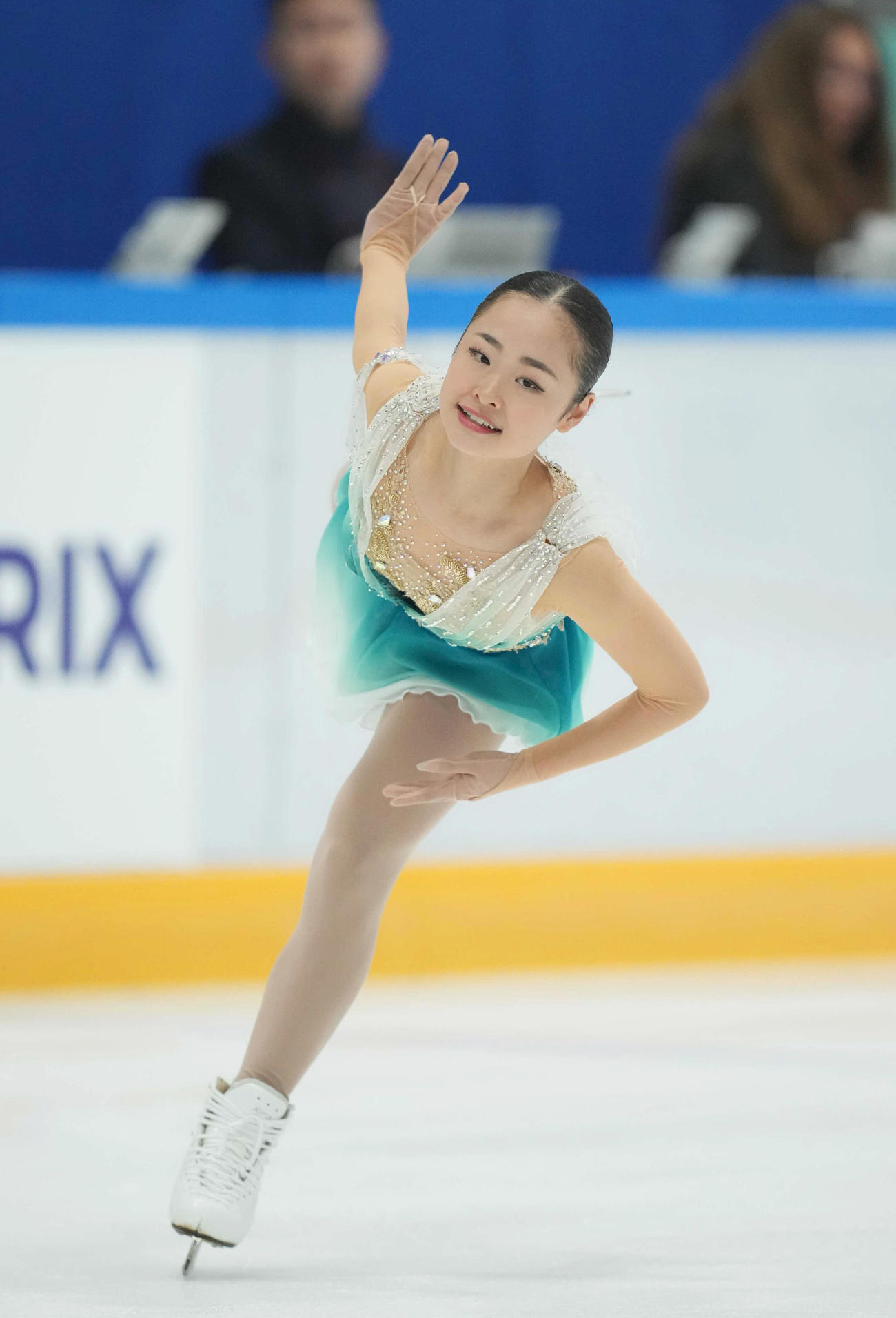 ジュニア女子フリーで演技を見せる島田（撮影・狩俣裕三）