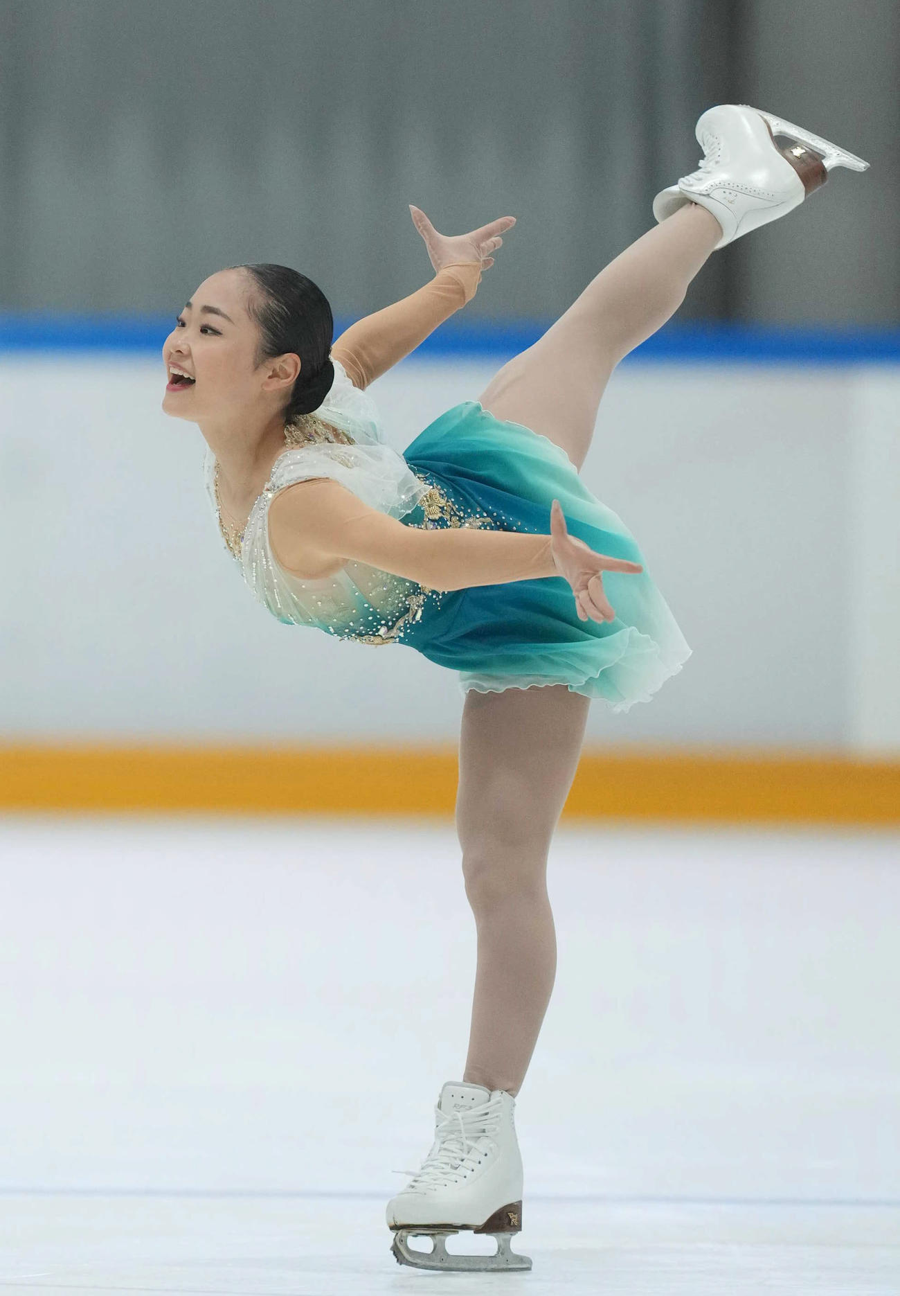 ジュニア女子フリーで演技を見せる島田（撮影・狩俣裕三）