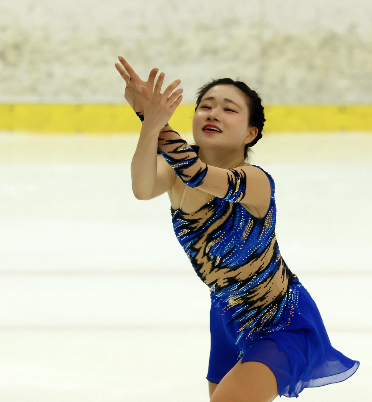 中部フィギュアスケート選手権　女子SP　演技を披露する河辺愛菜　（撮影・加藤哉）