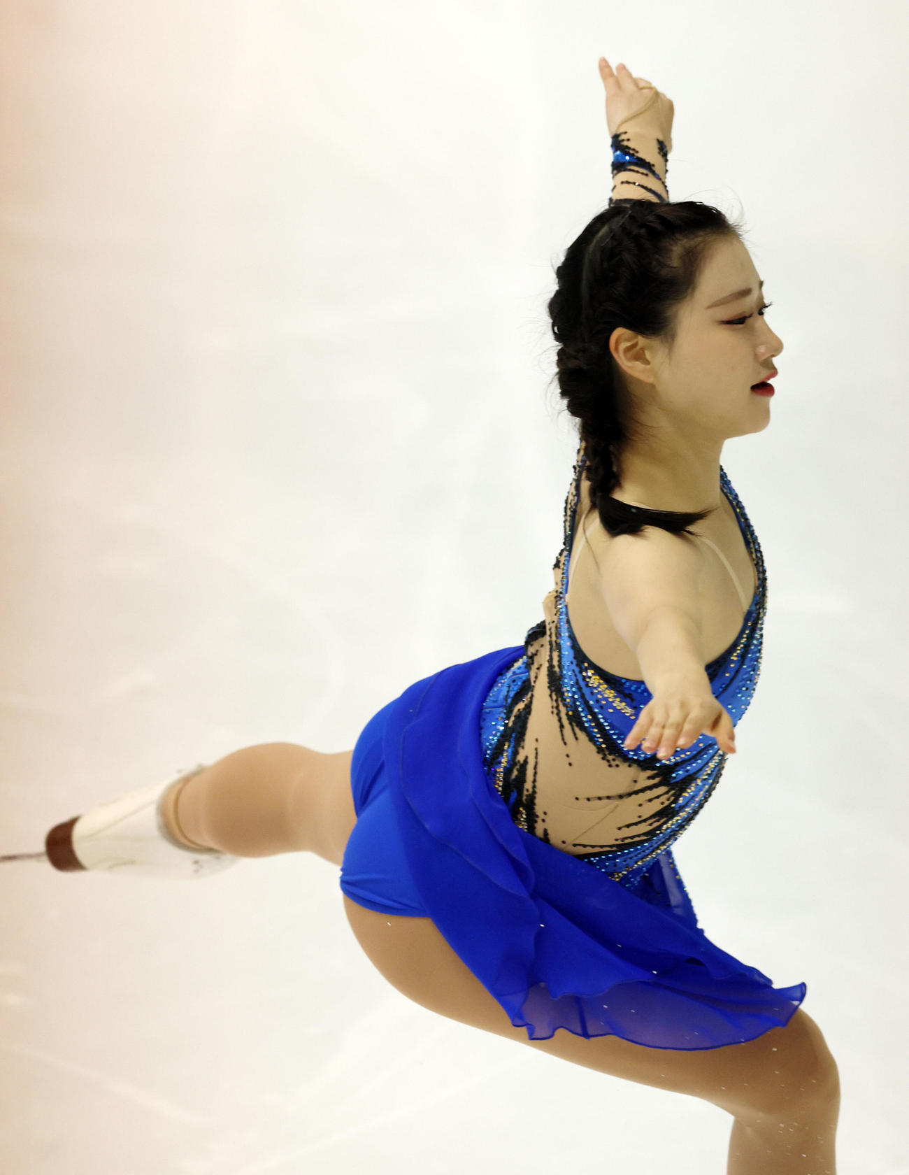中部フィギュアスケート選手権　女子SP　演技を披露する河辺愛菜　（撮影・加藤哉）