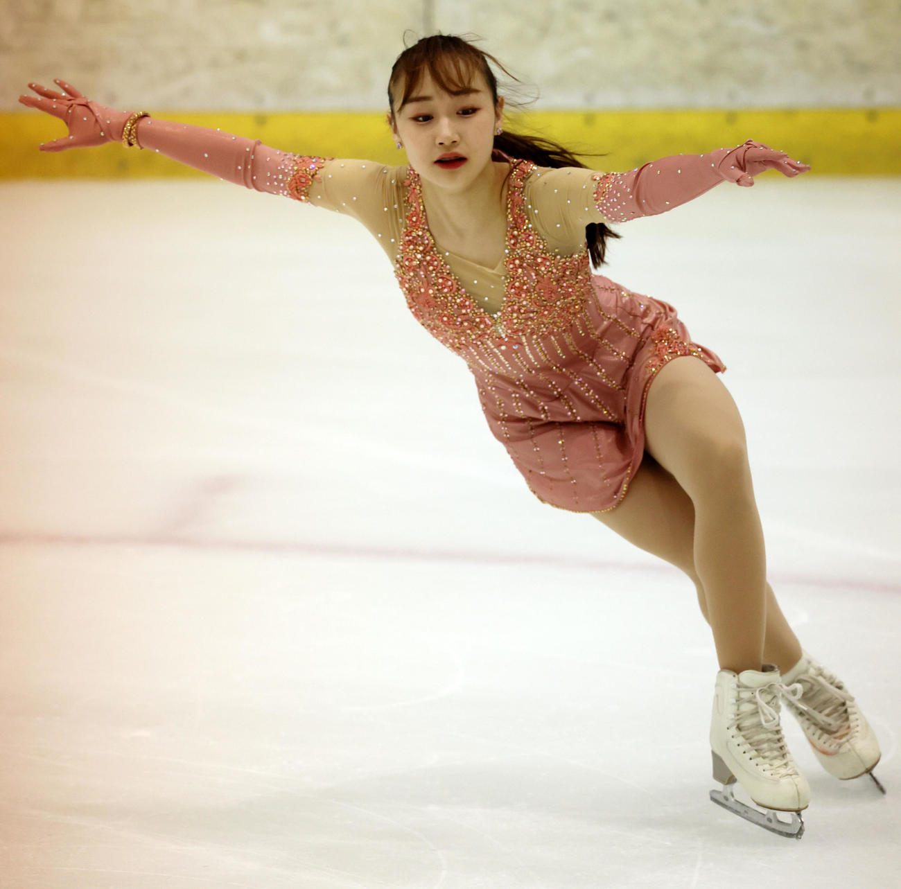 中部フィギュアスケート選手権　女子SP　演技を披露する松生理乃（撮影・加藤哉）