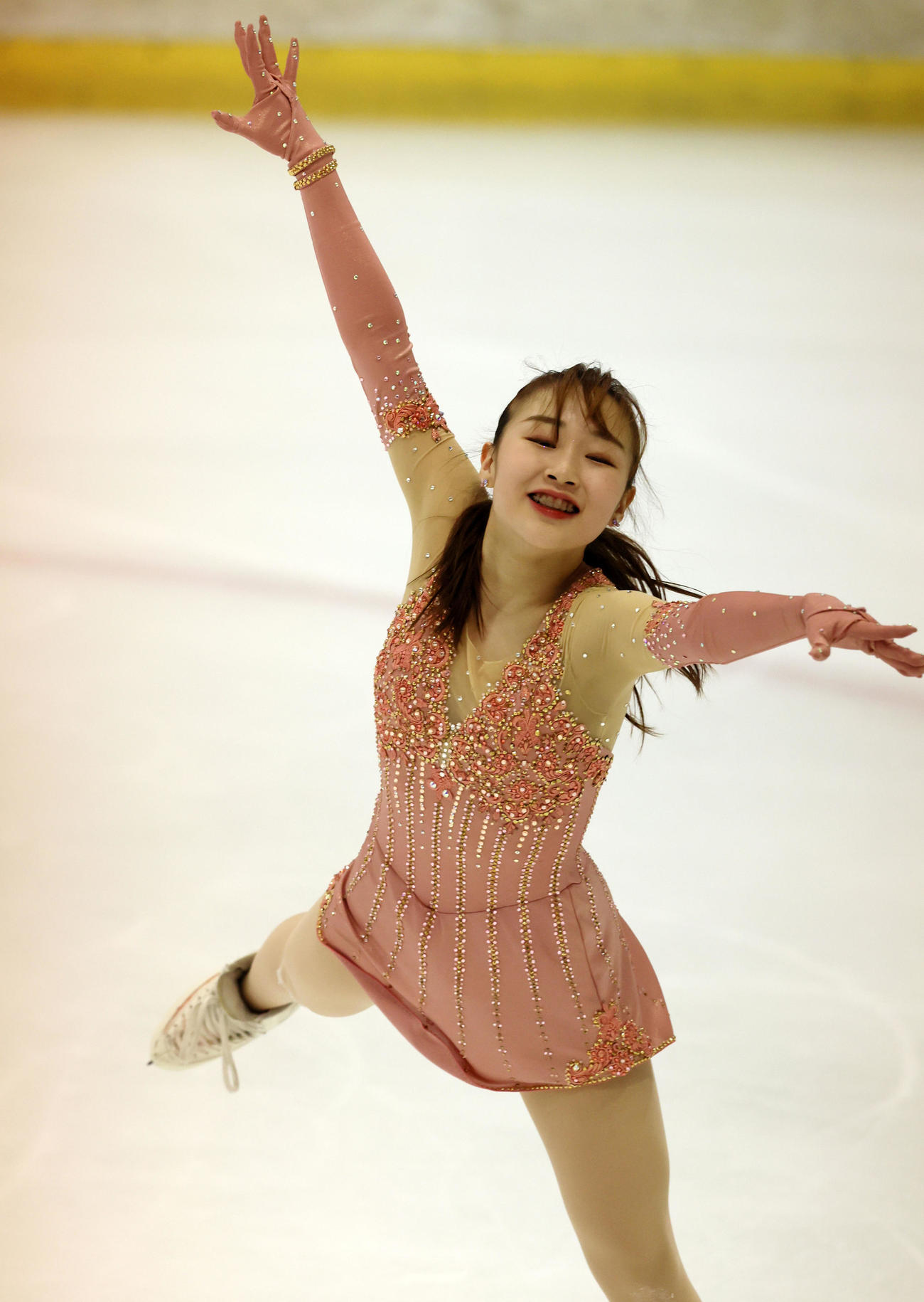 中部フィギュアスケート選手権　女子SP　演技を披露する松生理乃（撮影・加藤哉）