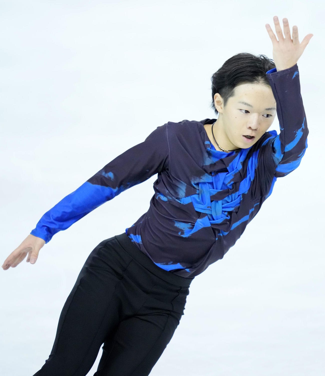 男子フリーで演技する鍵山（撮影・横山健太）