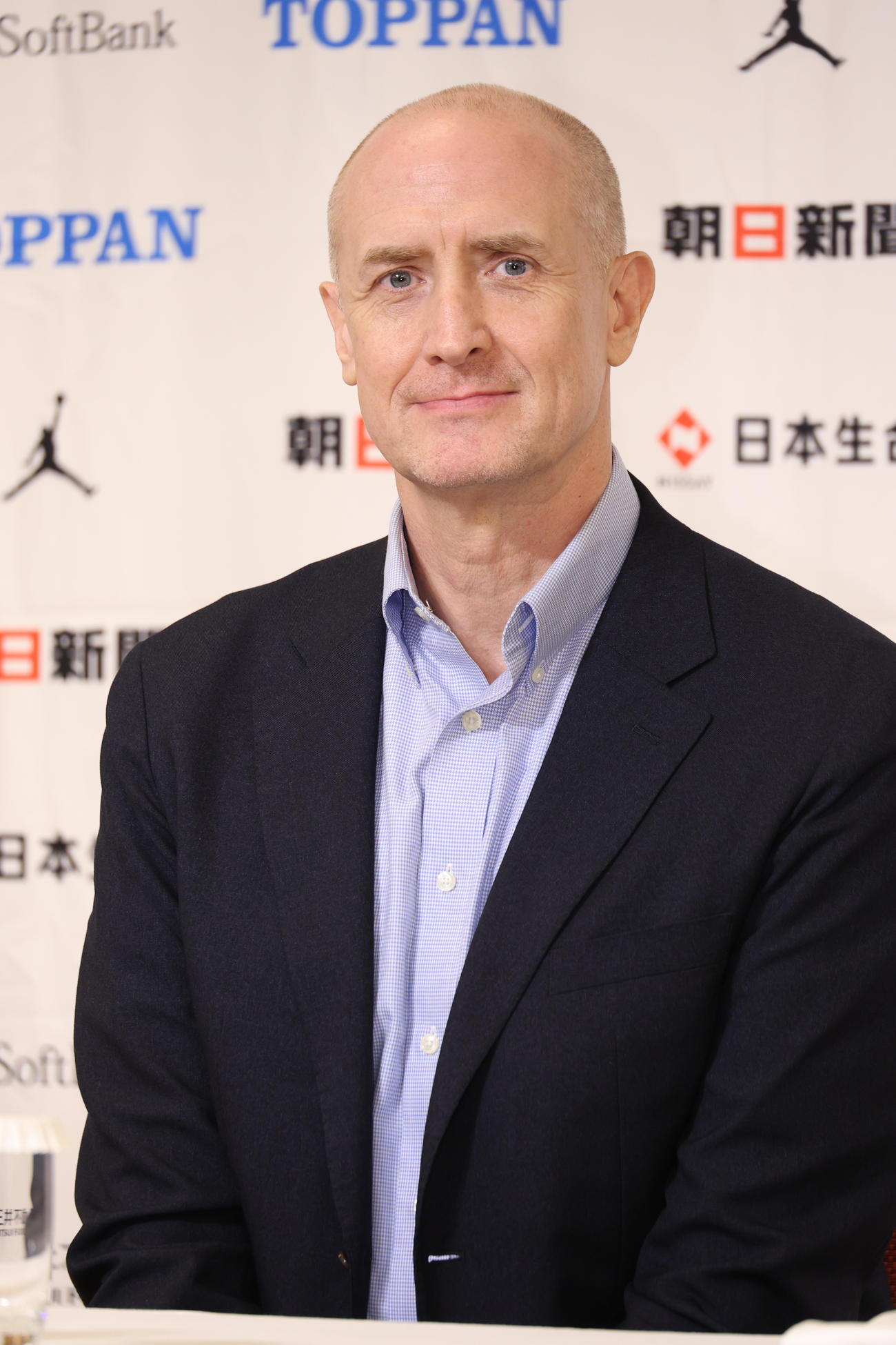 ワールドカップ2023総括会見する日本バスケットボール男子ホーバス代表監督（撮影・中島郁夫）