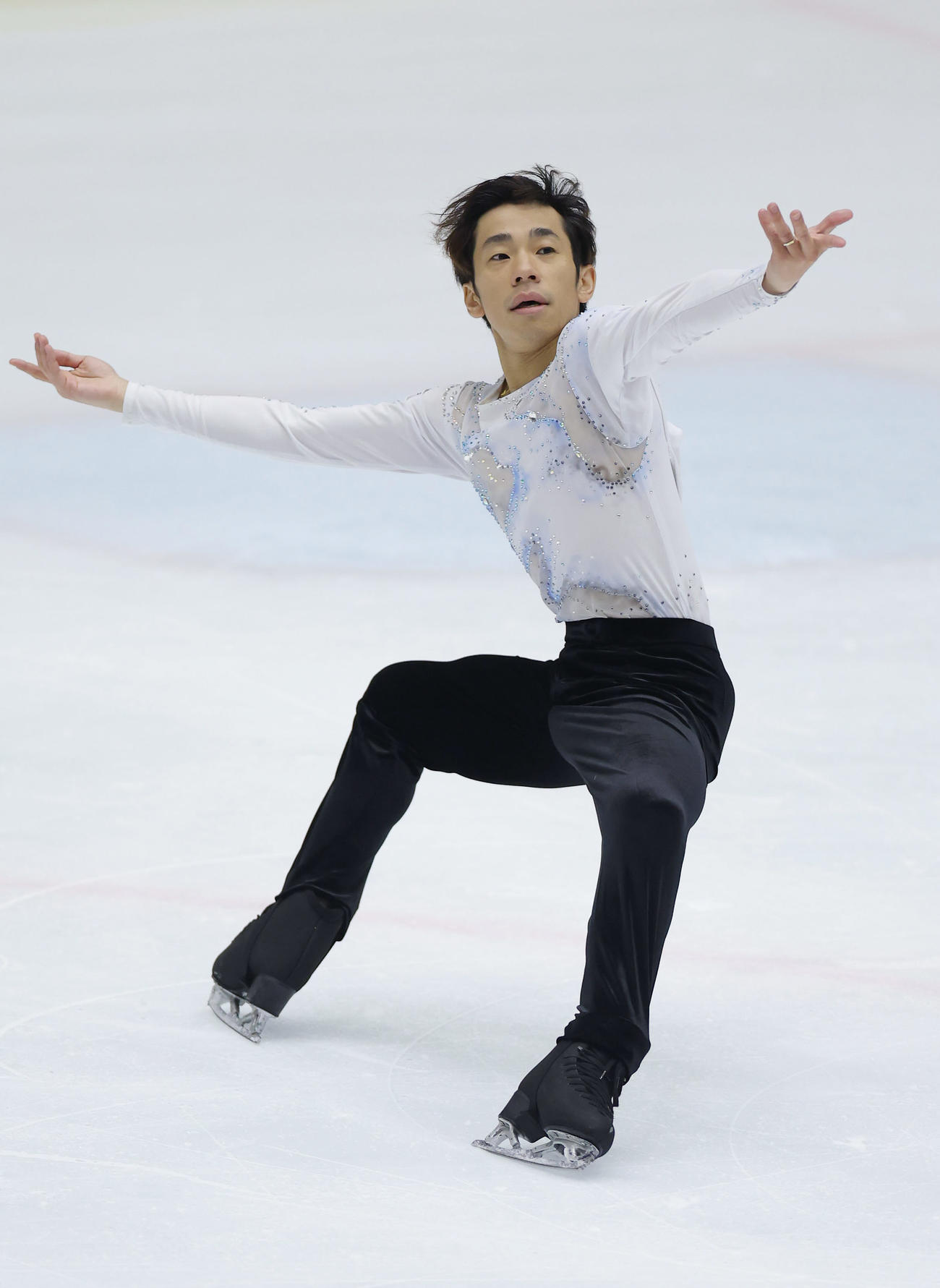 男子フリーで演技する織田（撮影・前田充）