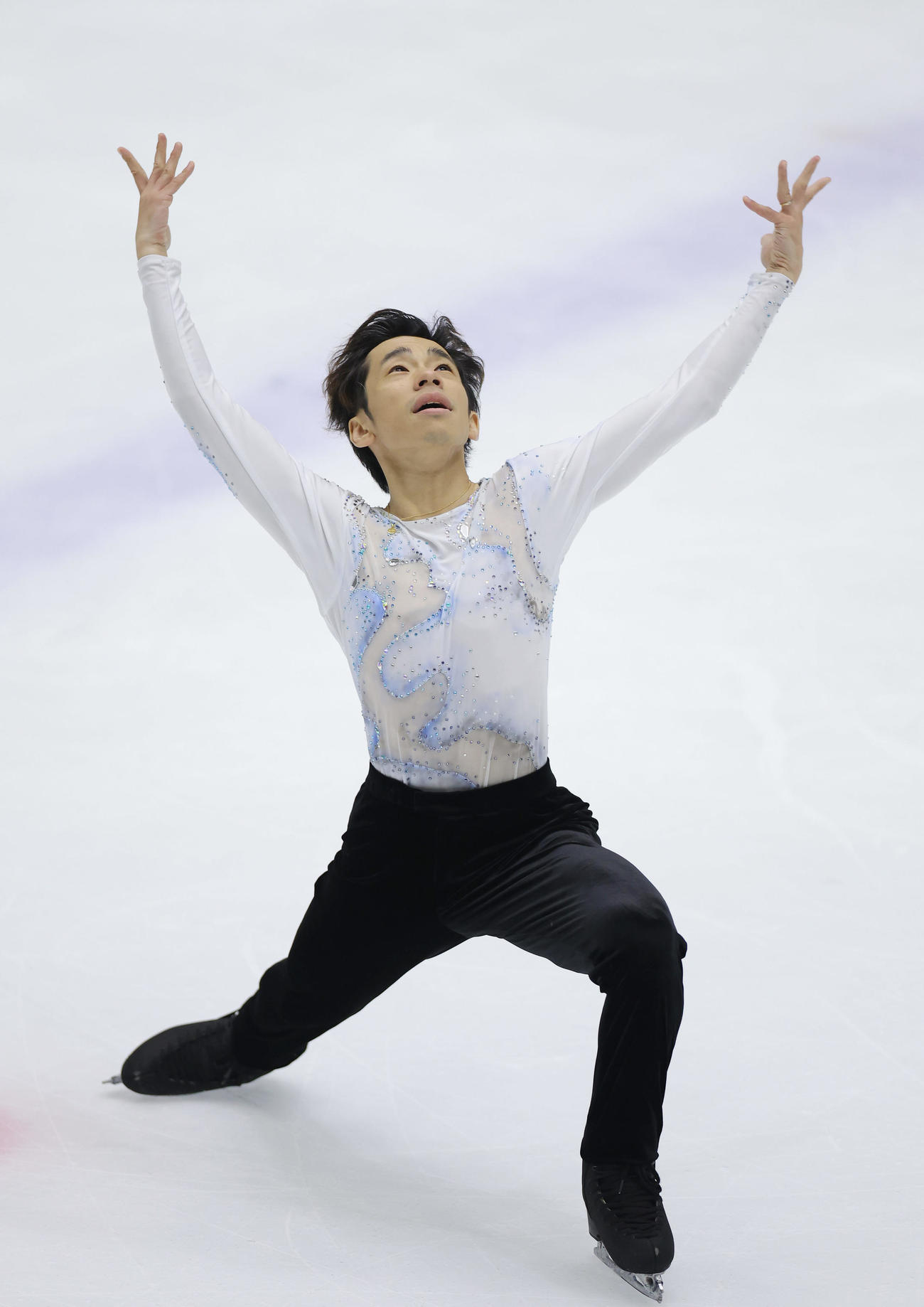 男子フリーで演技する織田（撮影・前田充）