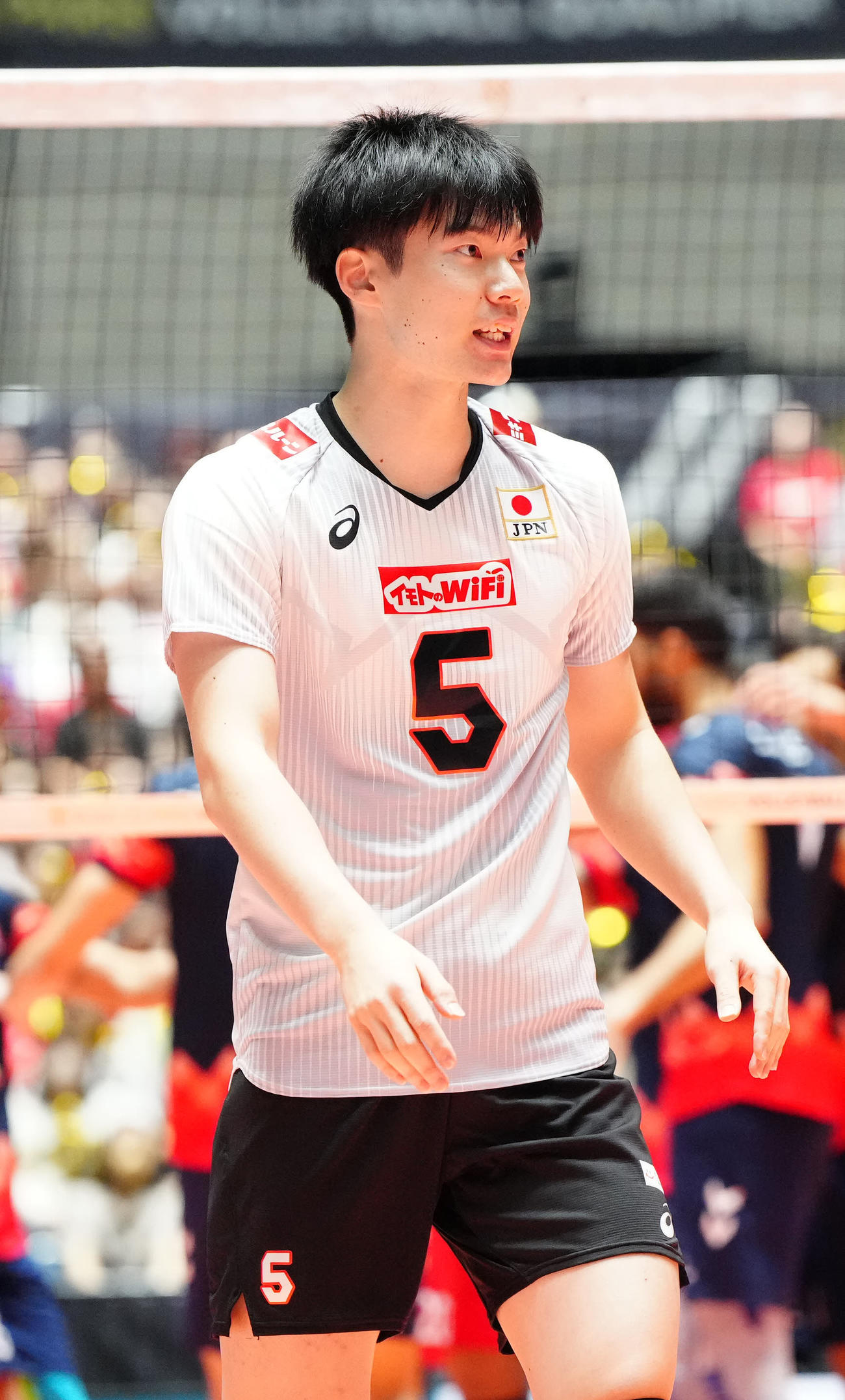 日本対チュニジア　第3セットに臨む大塚（撮影・江口和貴）