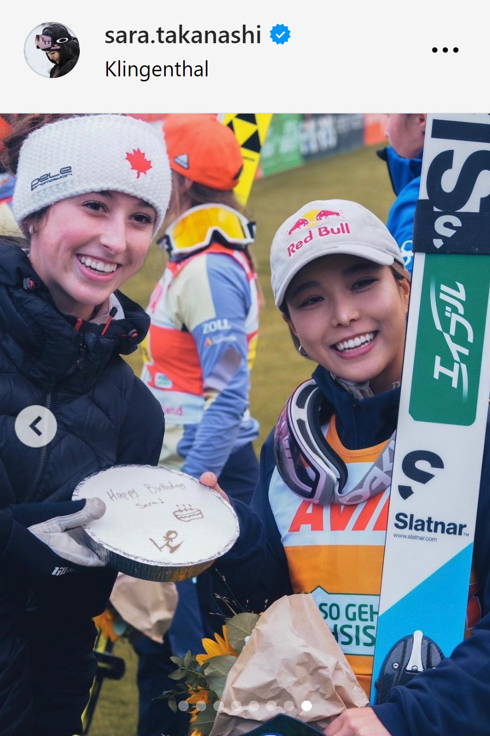 高梨沙羅のインスタグラムから