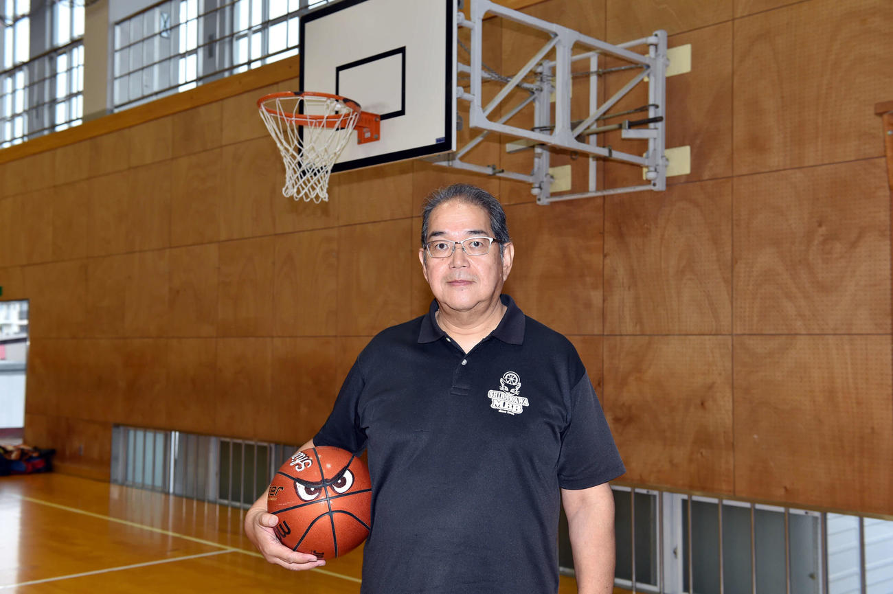 ENEOS高田の活躍を願う白河MBBスポーツ少年団・深谷団長
