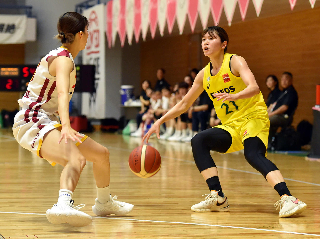 9月10日、トヨタ紡織戦でボールを保持するENEOS高田