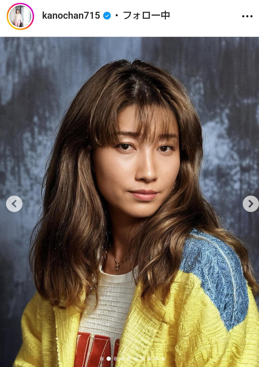 狩野舞子さんのインスタグラムから