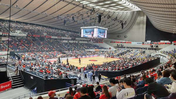 B1クラブ主管試合最多の1万224人の大観衆が集まった代々木第1体育館