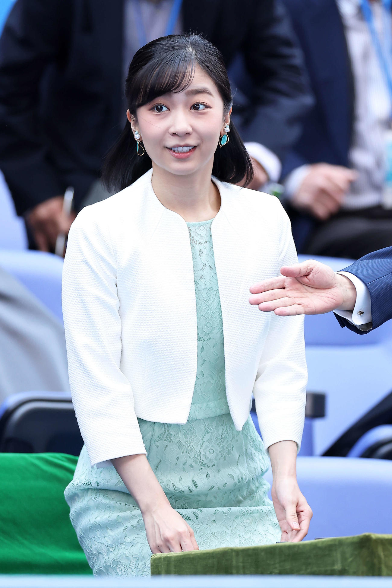 ジャパン・オープン・テニス選手権の観戦に出席される秋篠宮家の次女佳子さま（撮影・河田真司）