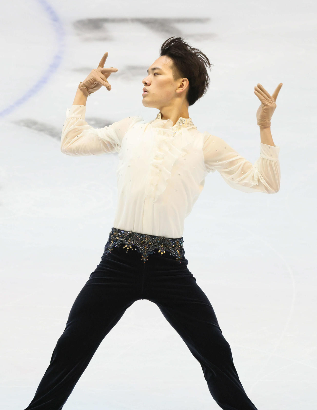 西日本フィギュアスケート選手権　ショートプログラム　佐々木晴也（撮影・加藤孝規）