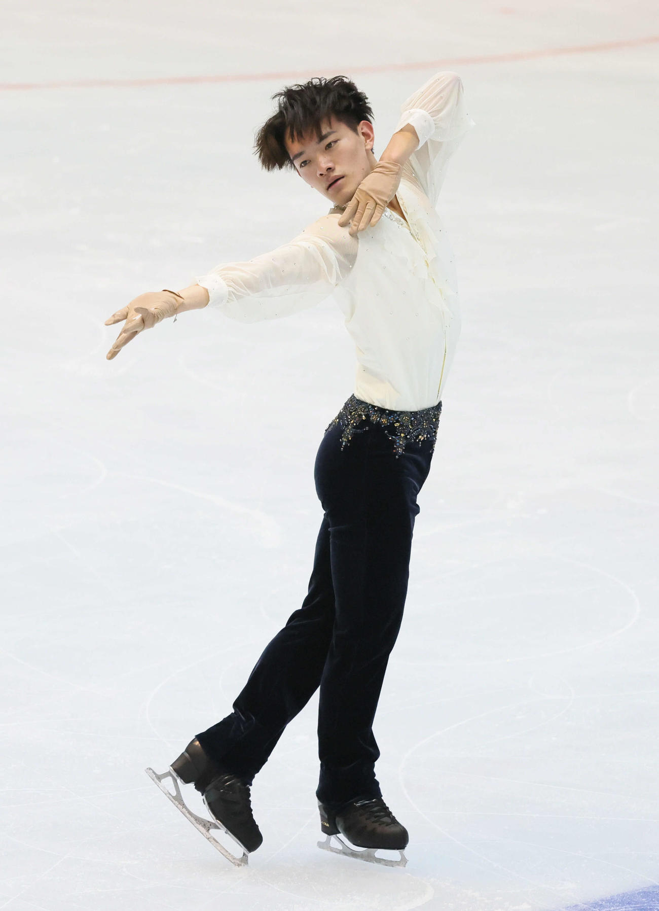 西日本フィギュアスケート選手権　ショートプログラム　佐々木晴也（撮影・加藤孝規）