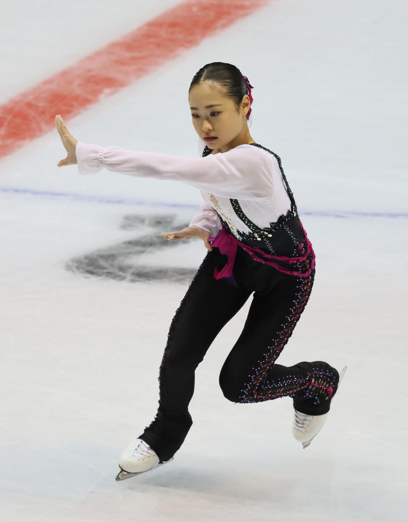 西日本フィギュアスケート選手権　ショートプログラム　ジュニア女子　島田麻央（撮影・加藤孝規）