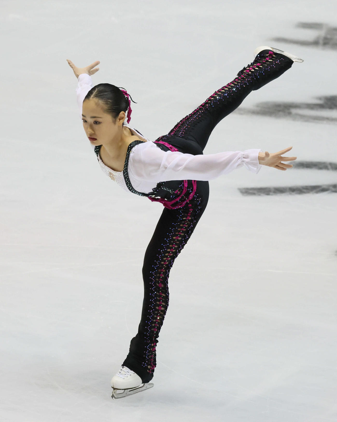 西日本フィギュアスケート選手権　ショートプログラム　ジュニア女子　島田麻央（撮影・加藤孝規）