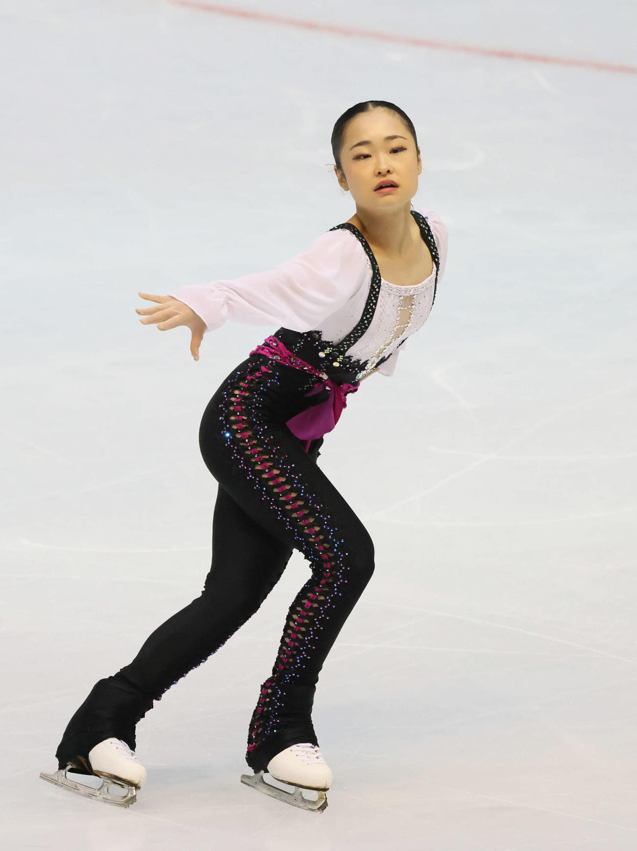 西日本フィギュアスケート選手権　ショートプログラム　ジュニア女子　島田麻央（撮影・加藤孝規）