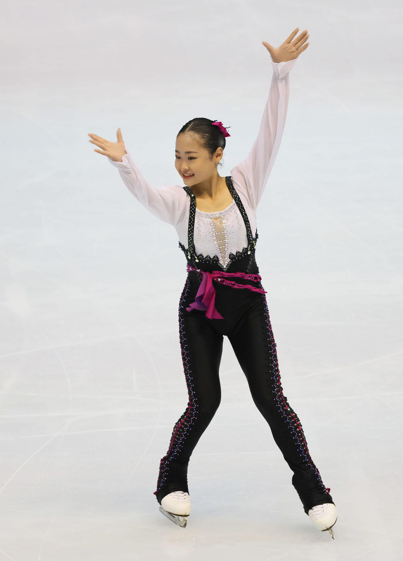 西日本フィギュアスケート選手権　ショートプログラム　ジュニア女子　島田麻央（撮影・加藤孝規）