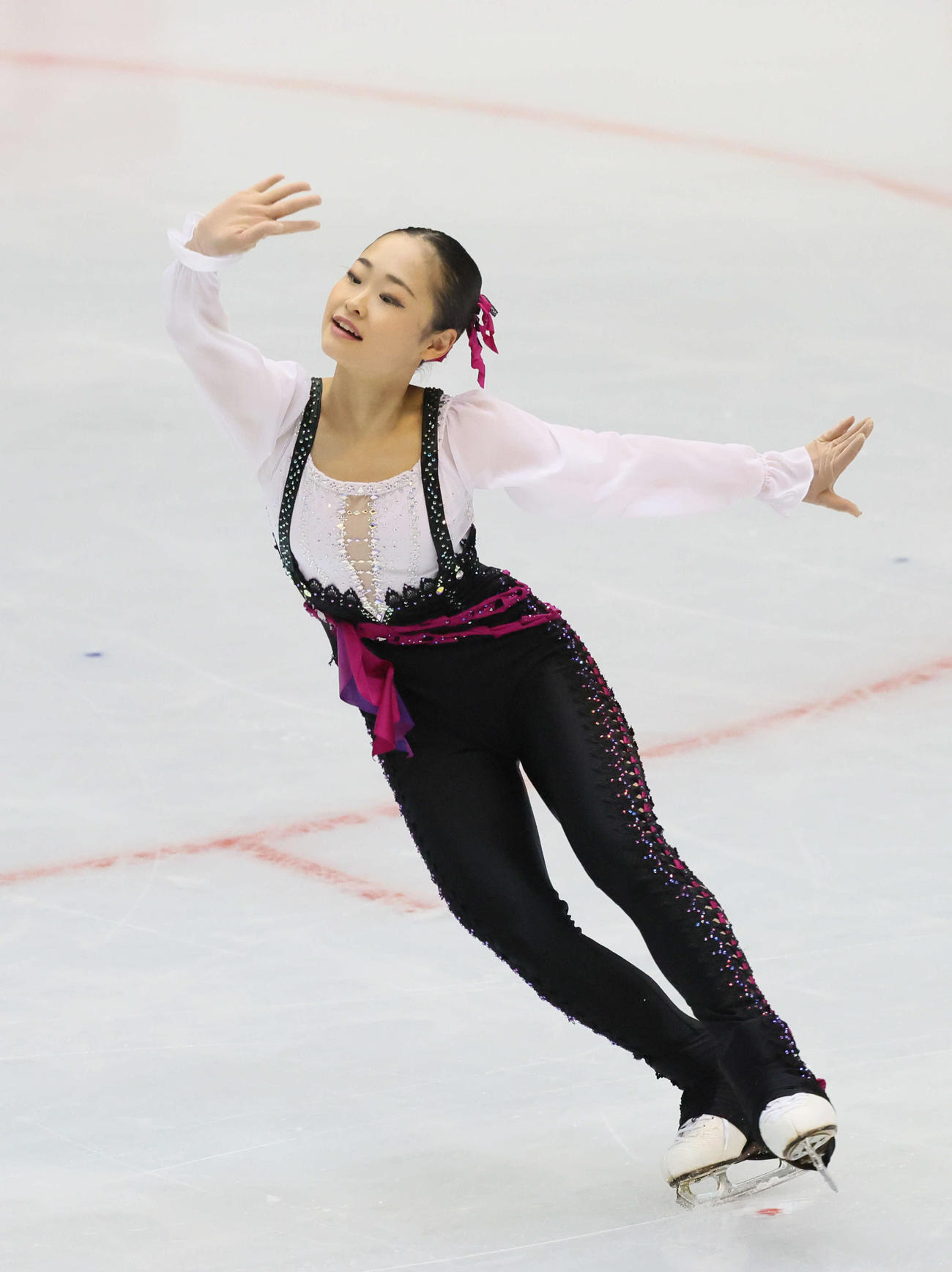 西日本フィギュアスケート選手権　ショートプログラム　ジュニア女子　島田麻央（撮影・加藤孝規）