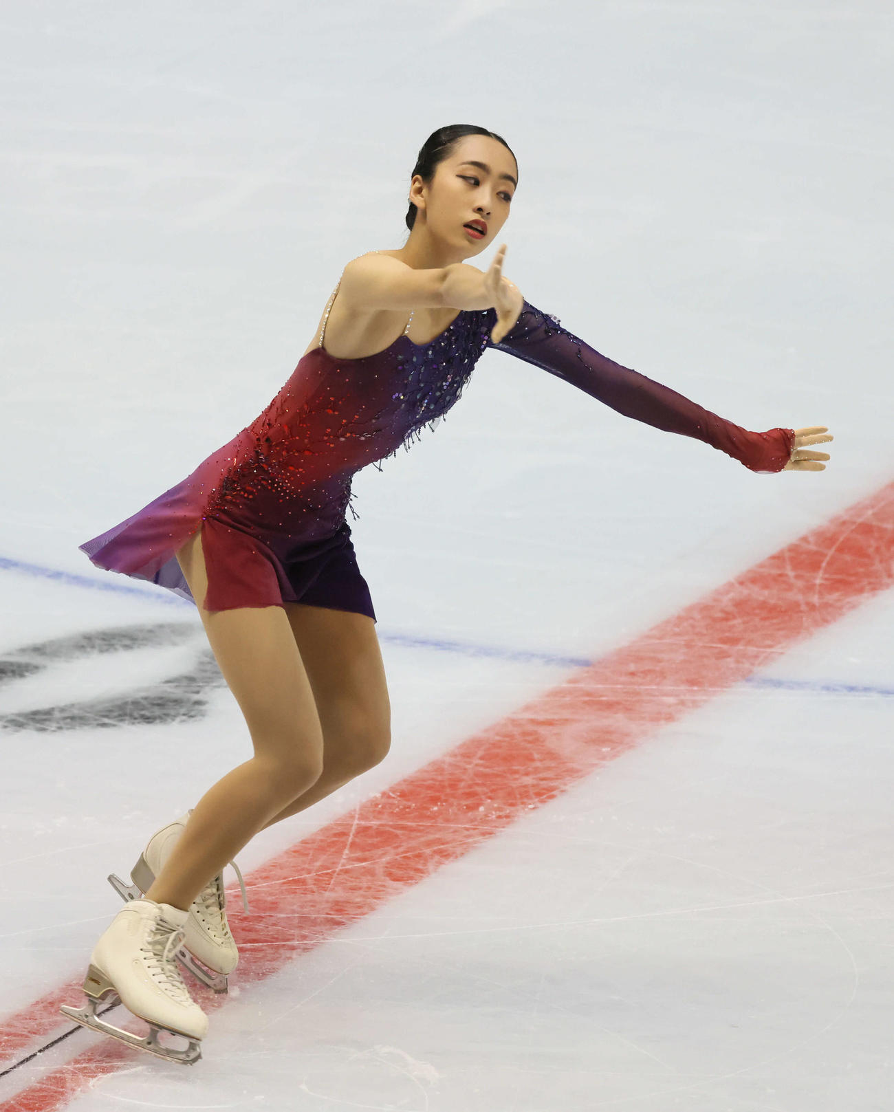 西日本フィギュアスケート選手権　ショートプログラム　ジュニア女子　櫛田育良（撮影・加藤孝規）
