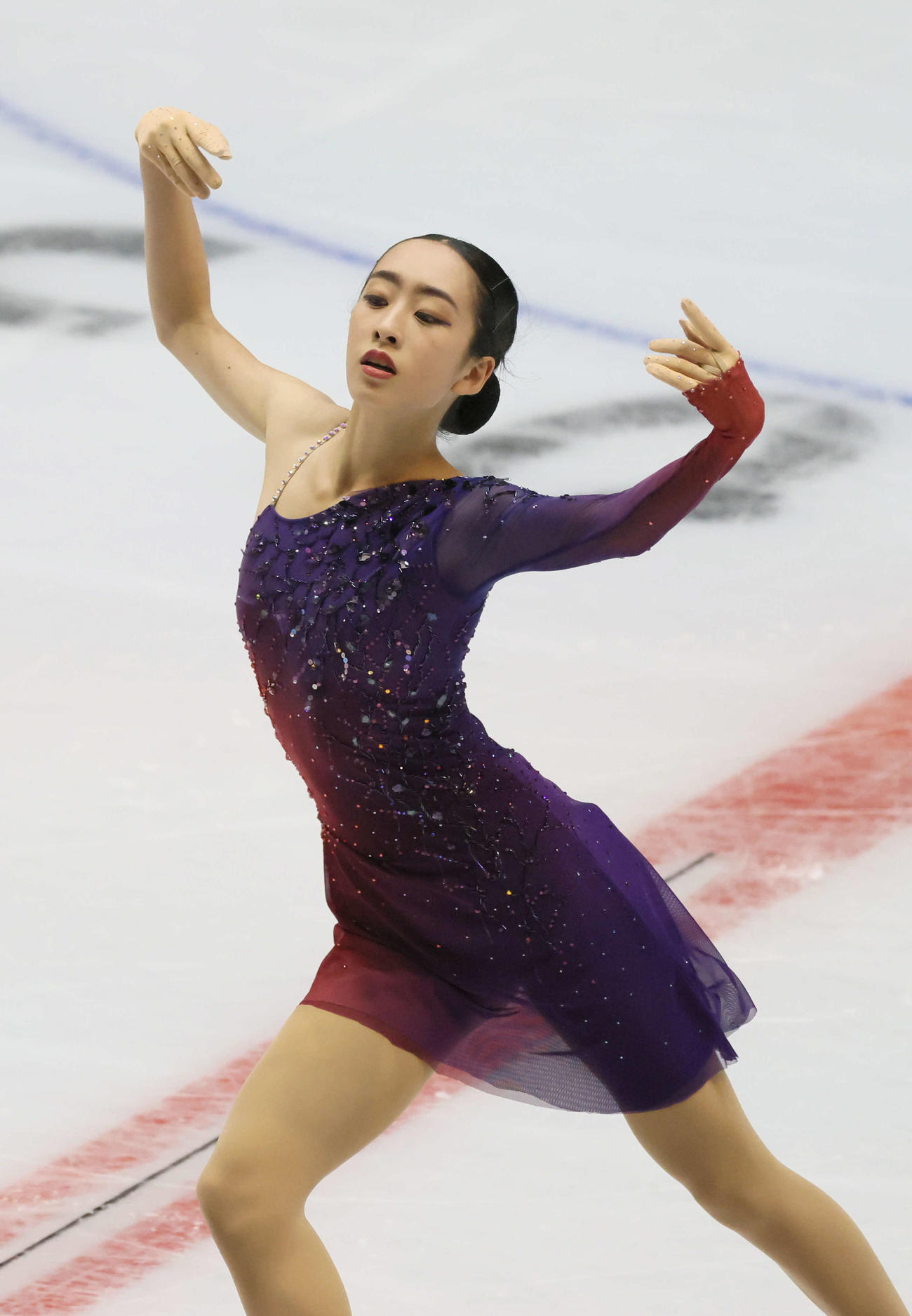 西日本フィギュアスケート選手権　ショートプログラム　ジュニア女子　櫛田育良（撮影・加藤孝規）