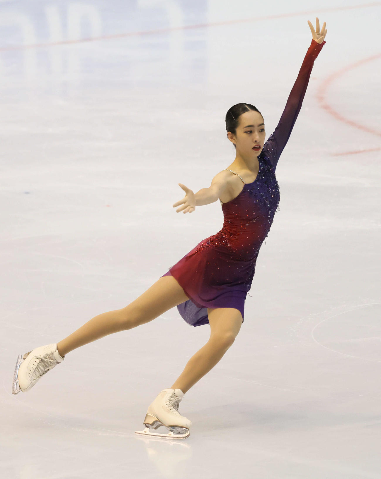 西日本フィギュアスケート選手権　ショートプログラム　ジュニア女子　櫛田育良（撮影・加藤孝規）