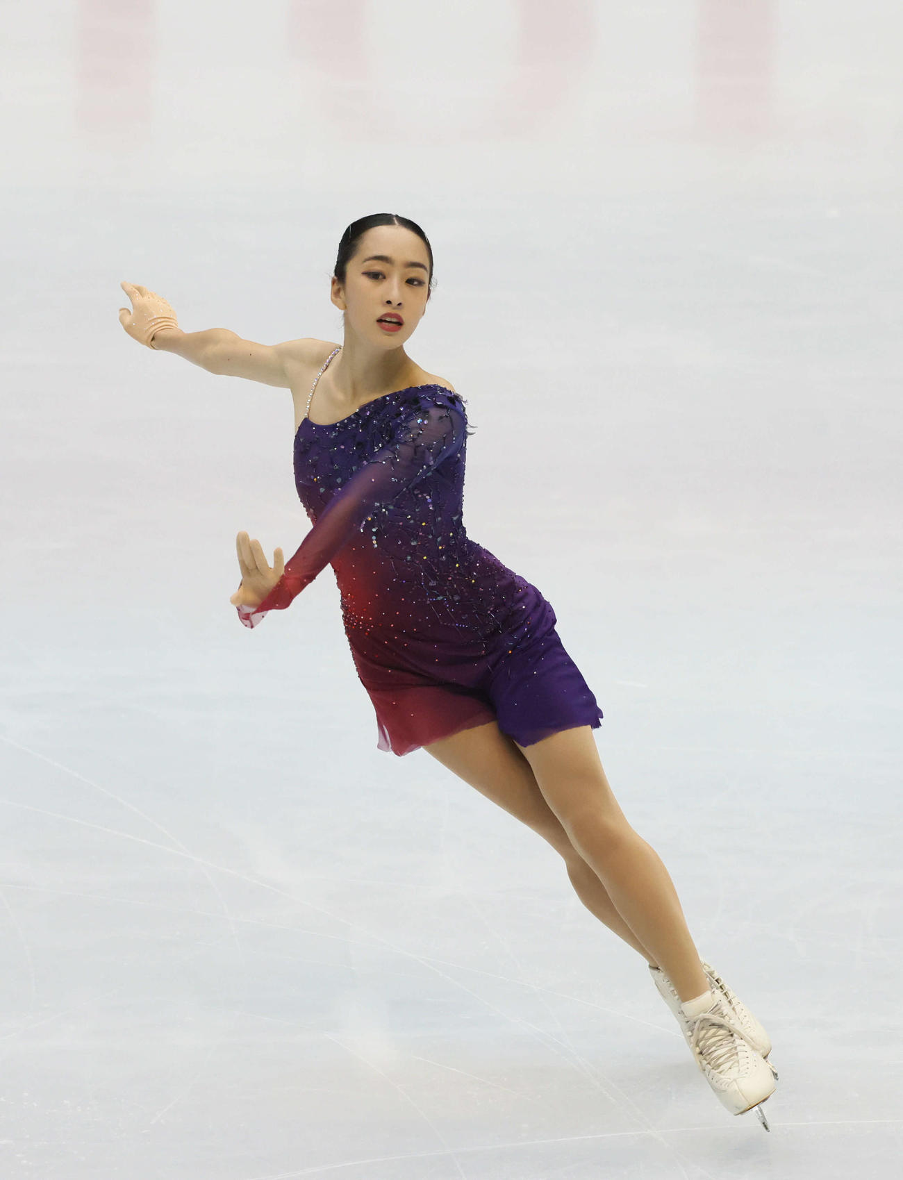 西日本フィギュアスケート選手権　ショートプログラム　ジュニア女子　櫛田育良（撮影・加藤孝規）