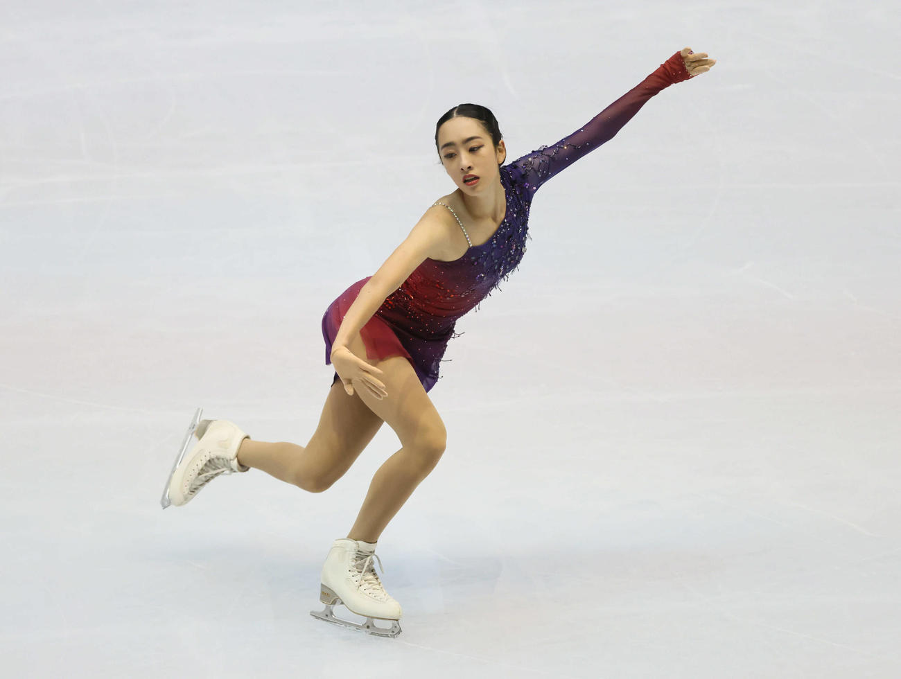 西日本フィギュアスケート選手権　ショートプログラム　ジュニア女子　櫛田育良（撮影・加藤孝規）